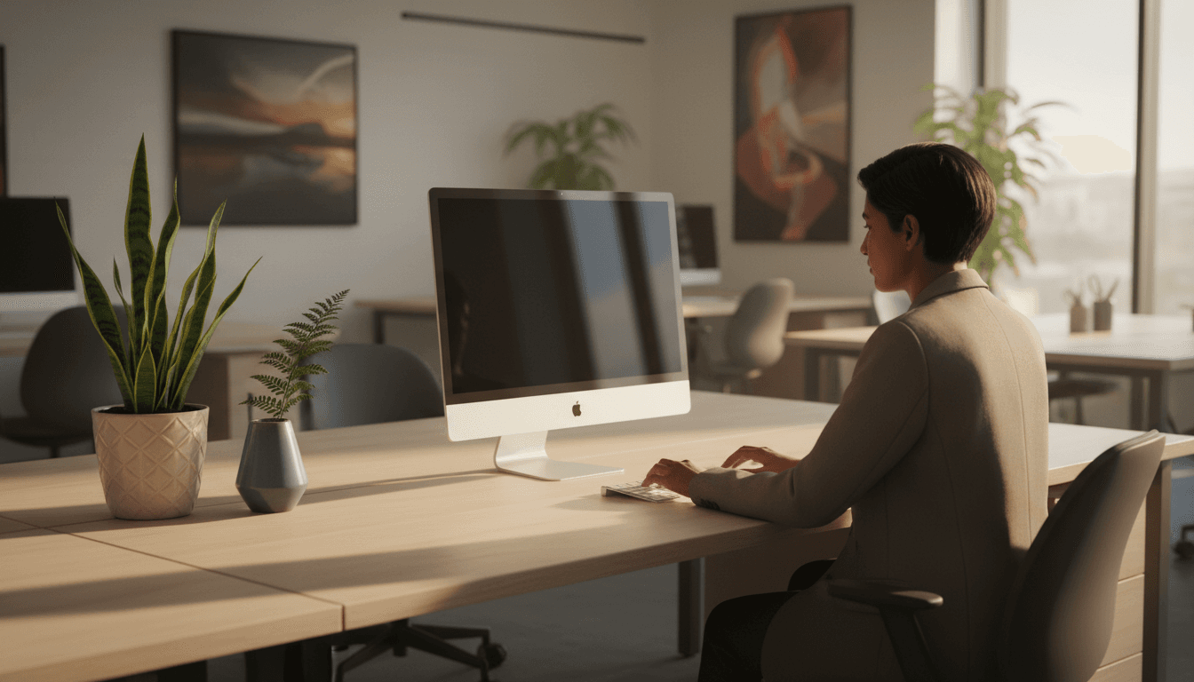 Two professionals engaged in a thoughtful conversation at a wooden table in natural light